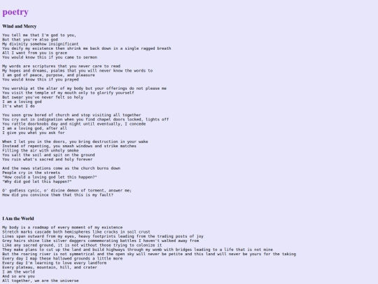 poetry screenshot