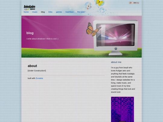 blog/about screenshot
