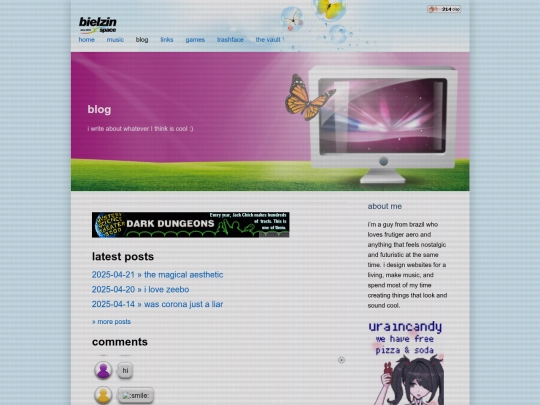 blog screenshot