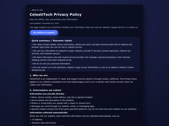 privacy screenshot