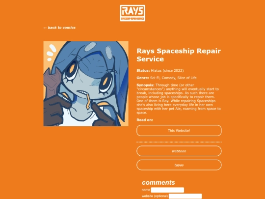 pages/comics/Rays_Spaceship_Repair_Service screenshot