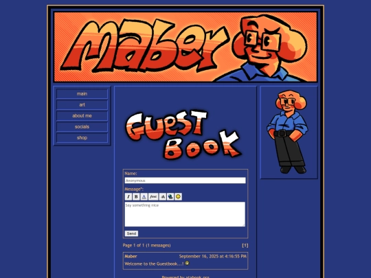 main/guestbook screenshot