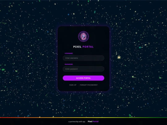 login screenshot