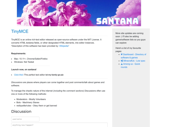 page/TinyMCE screenshot