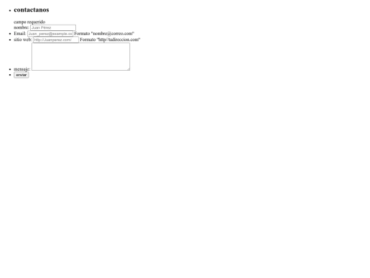 Paginas/JV/formulario de contacto screenshot