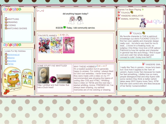 hobbies screenshot