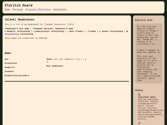 headcanons template screenshot