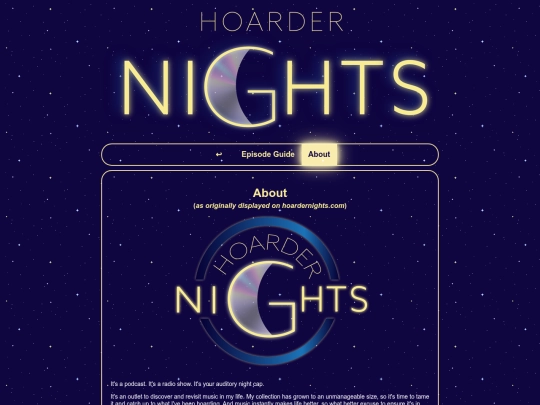 nightcaps/museum/hoardernights/about screenshot