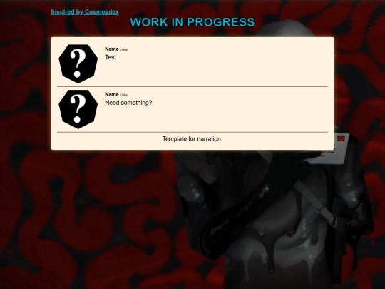 cosmictest/template screenshot
