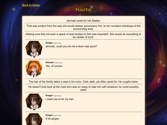 story logs/stories/butler screenshot