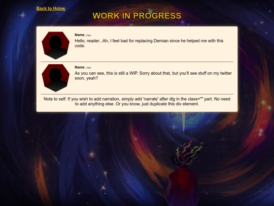 story logs/stories/template screenshot