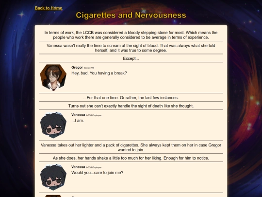 story logs/stories/vanigreg screenshot