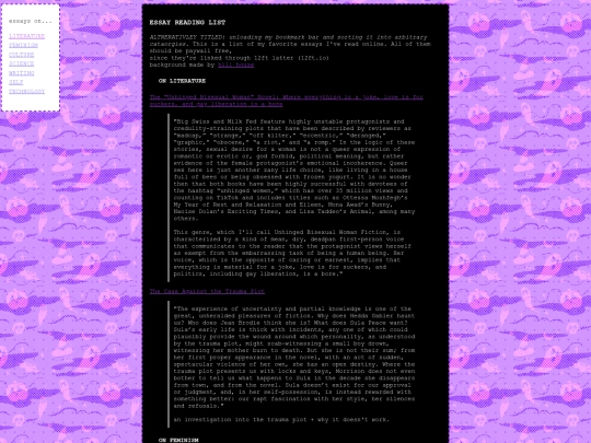 links/essays/essays screenshot