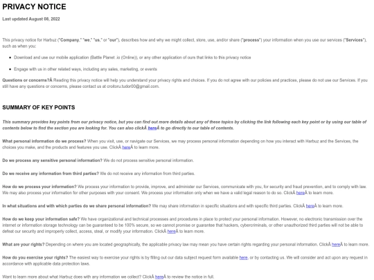 privacypolicyBattlePlanet screenshot