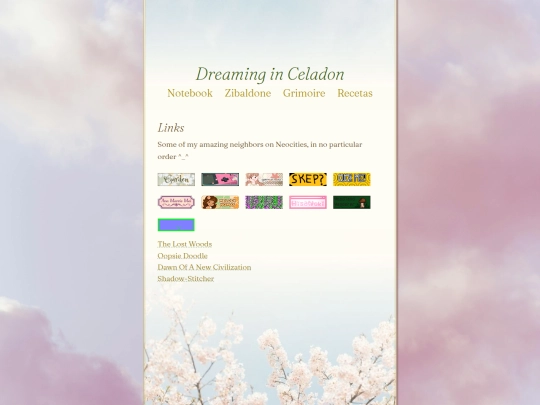 links screenshot