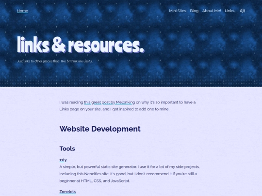 links screenshot