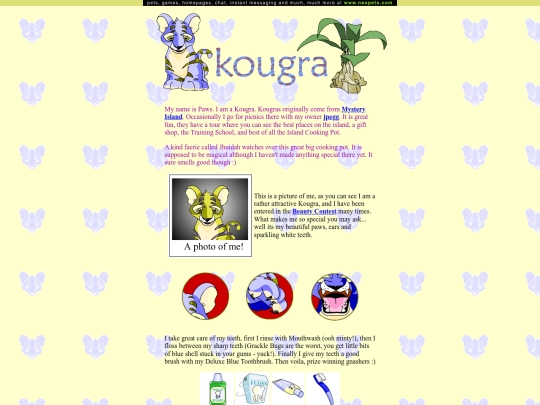 neopets/articles/recreating-the-old-kougra-pet-page-template-with-modern-html-and-css screenshot