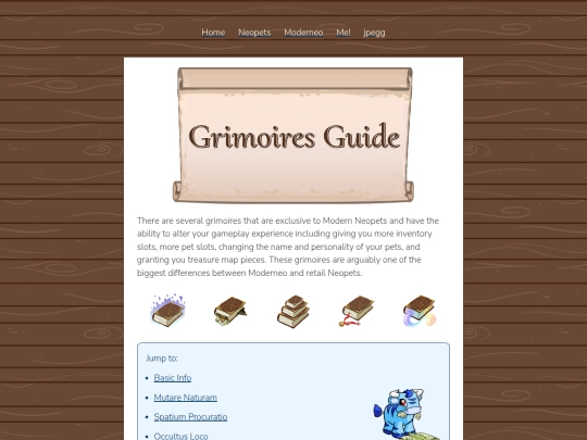 neopets/moderneo/grimoires-guide screenshot