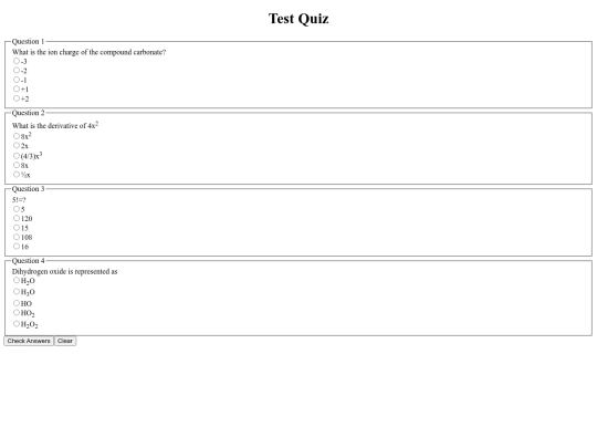 testpage screenshot