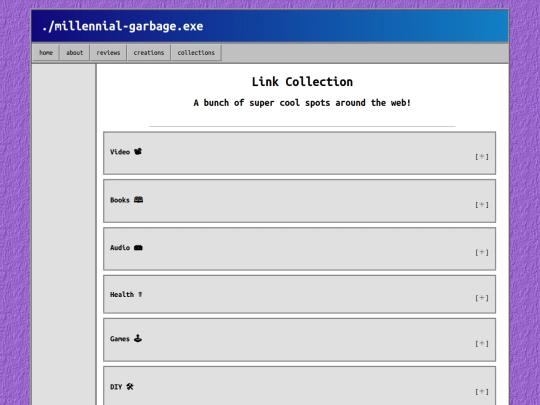 links screenshot