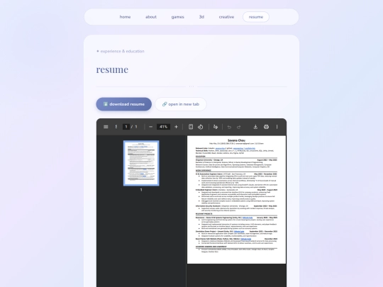 resume screenshot