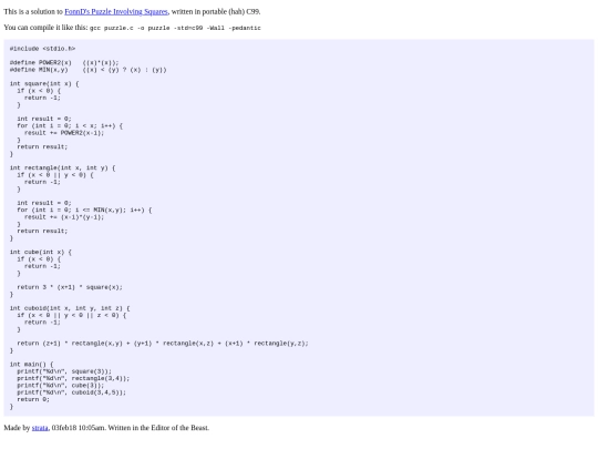 puzzle/c-solution screenshot