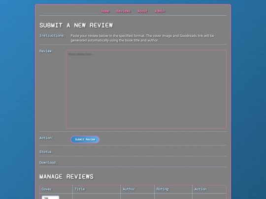 admin screenshot