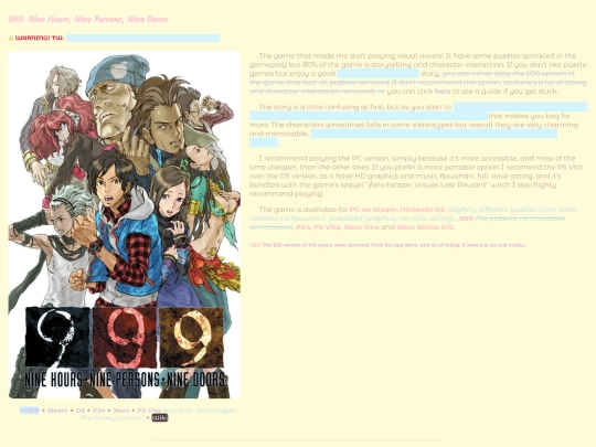 neocities-warmfeelings/zeroescape screenshot
