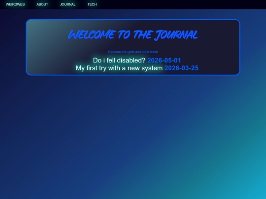 blogs/journal screenshot