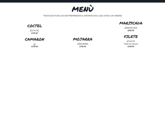 menu screenshot