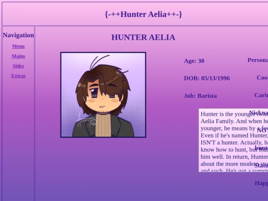 my_website/hunteraelia screenshot