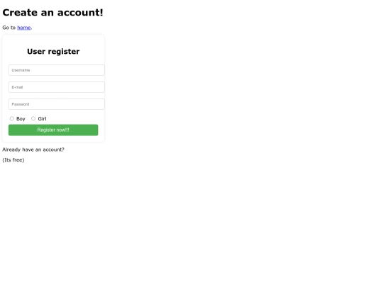 login screenshot
