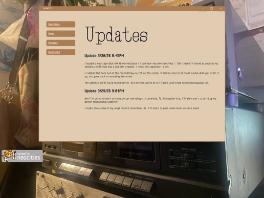 updates screenshot