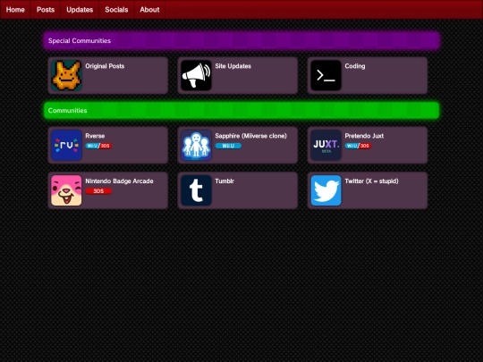 communities screenshot