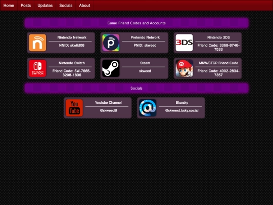 socials screenshot