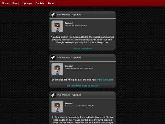 updates screenshot