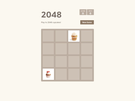 activities/cl2048cupcakes screenshot