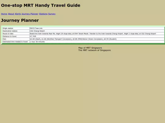 journey planner screenshot