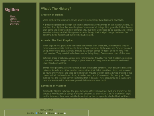 History screenshot