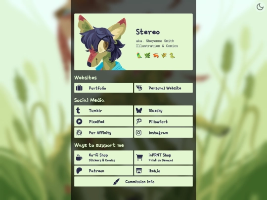 links screenshot