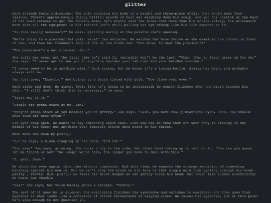 fic/drabbles/glitter screenshot