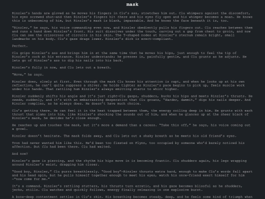 fic/drabbles/mask screenshot