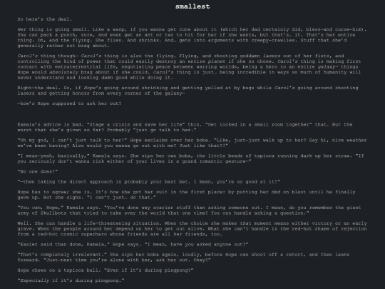 fic/drabbles/smallest screenshot