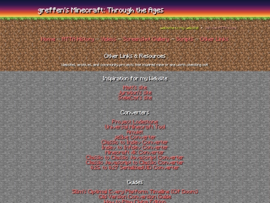 links screenshot