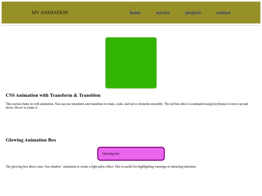 HTML&CSS/animation/transition screenshot