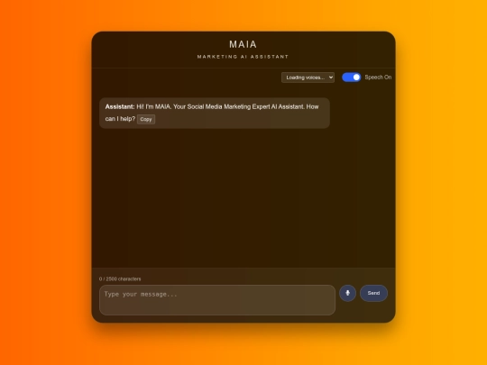 ChatBots/MAIA screenshot