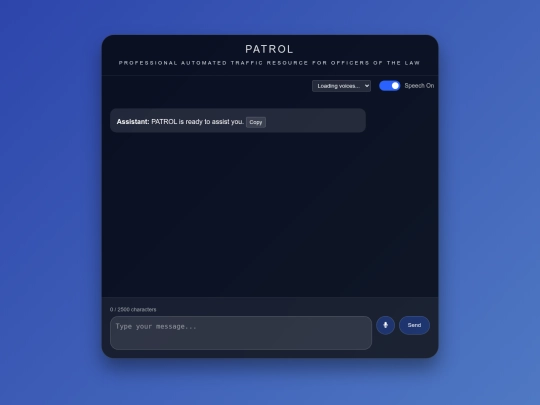 ChatBots/PATROL screenshot