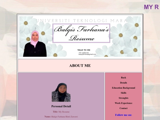 aboutme screenshot