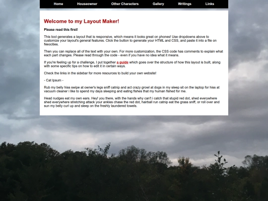 templates/blanknonavnoside screenshot