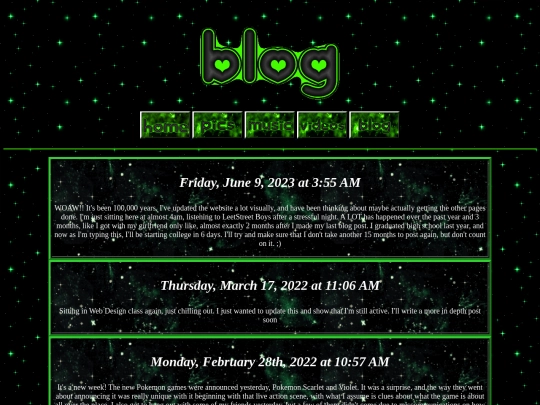 blog screenshot
